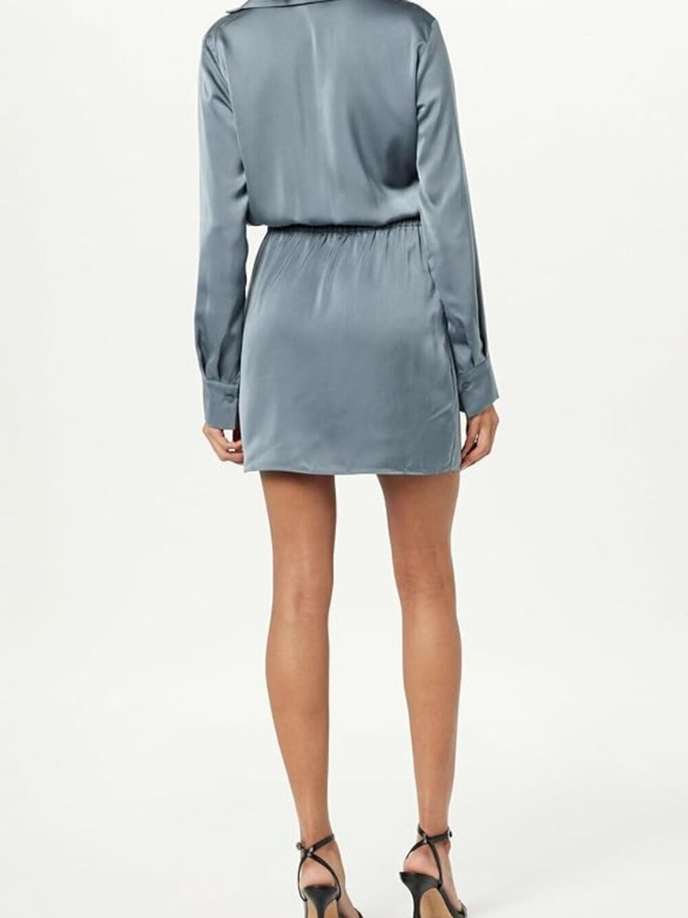 NWT XL The Drop Women's Mack Silky Wrap Mini Dress - Picture 4 of 16